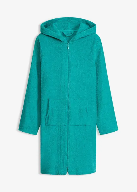 Peignoir en &eacute;ponge de coton avec fermeture zipp&eacute;e, bonprix