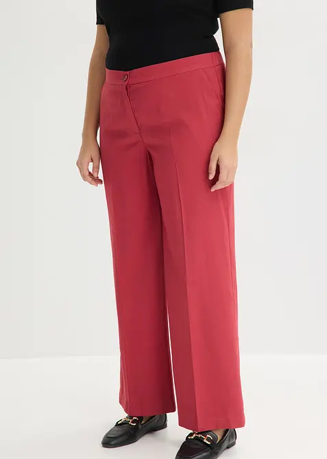 Pantalon large et l&eacute;ger &agrave; pinces, bonprix