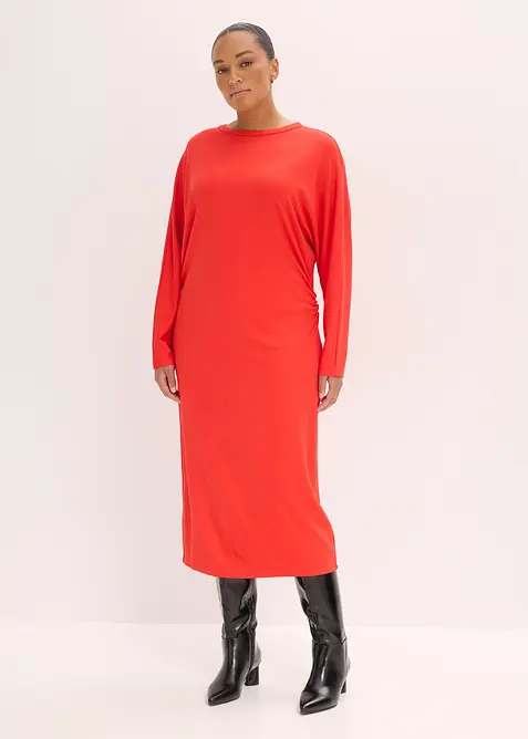 Robe midi en Punto di Roma confortable, bonprix