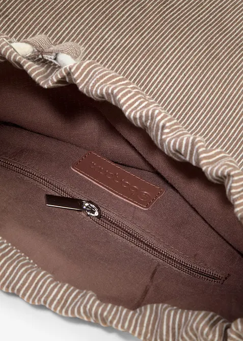 Sac &agrave; dos en toile ray&eacute;e, bonprix