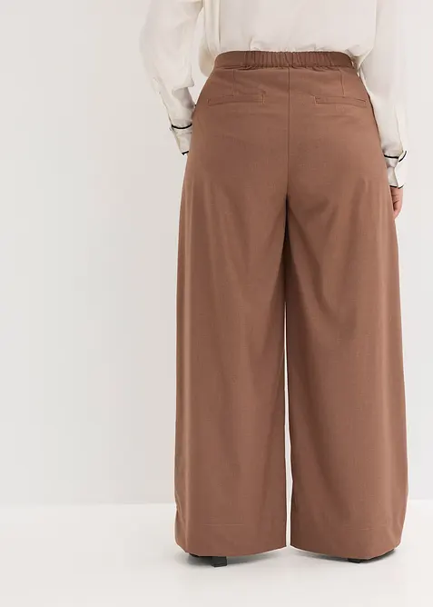 Pantalon &agrave; pinces et taille &eacute;lastiqu&eacute;e, bonprix