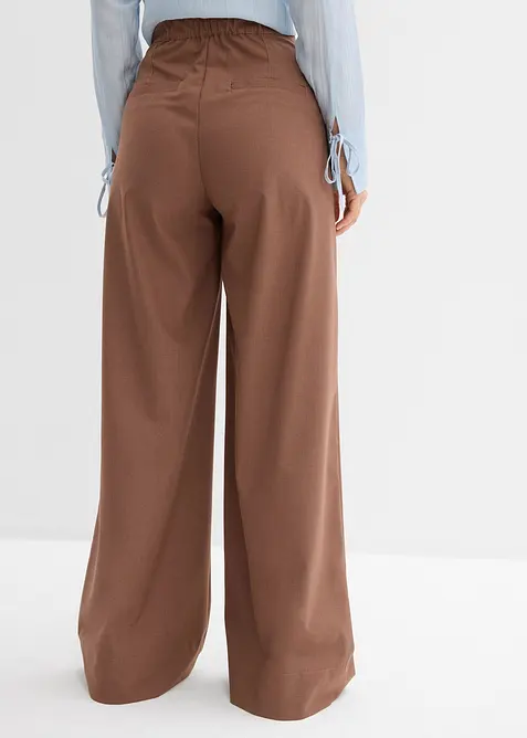 Pantalon &agrave; pinces et taille &eacute;lastiqu&eacute;e, bonprix