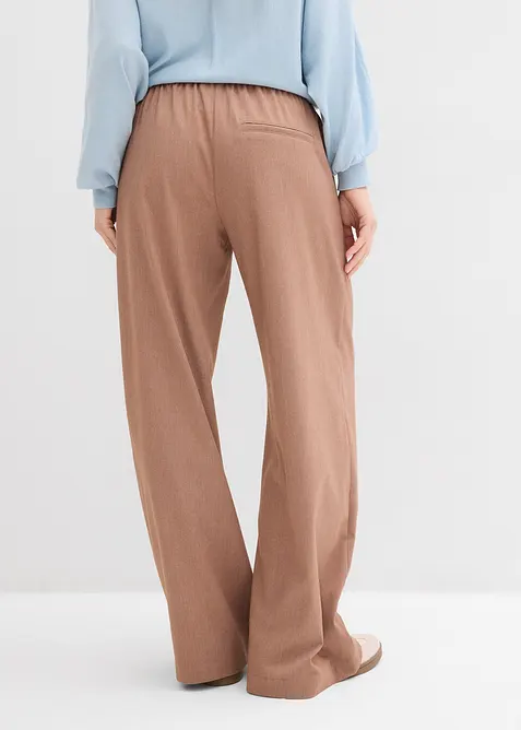 Pantalon palazzo &agrave; taille &eacute;lastiqu&eacute;e, bonprix