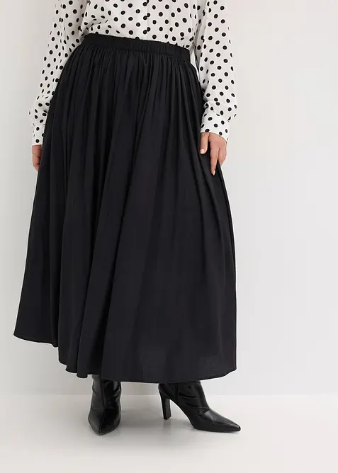 Jupe longue et fluide en viscose majoritaire, bonprix