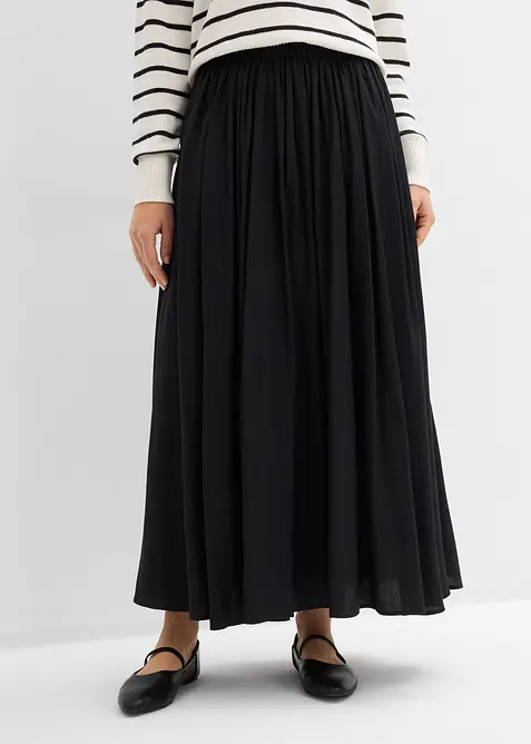 Jupe longue et fluide en viscose majoritaire, bonprix