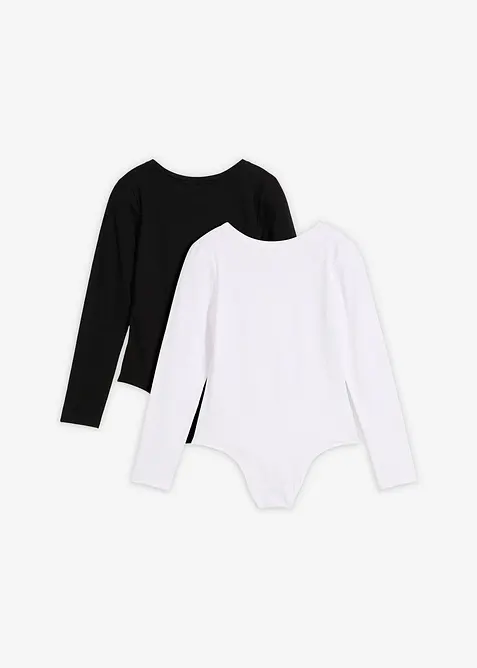 Lot de 2 bodies en coton doux et extensible, bonprix