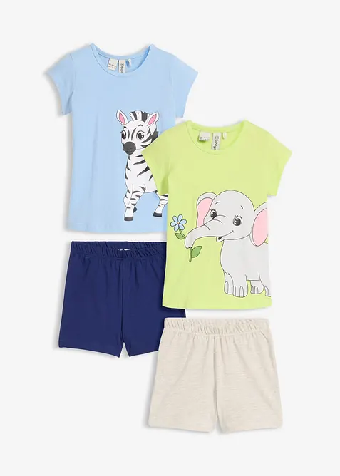 Lot de 2 pyjashorts doux, bonprix