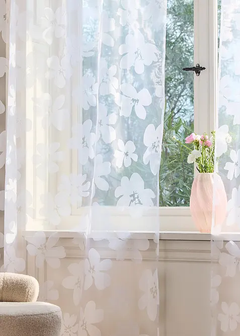 Voilage en d&eacute;vor&eacute; (1 pce), bonprix