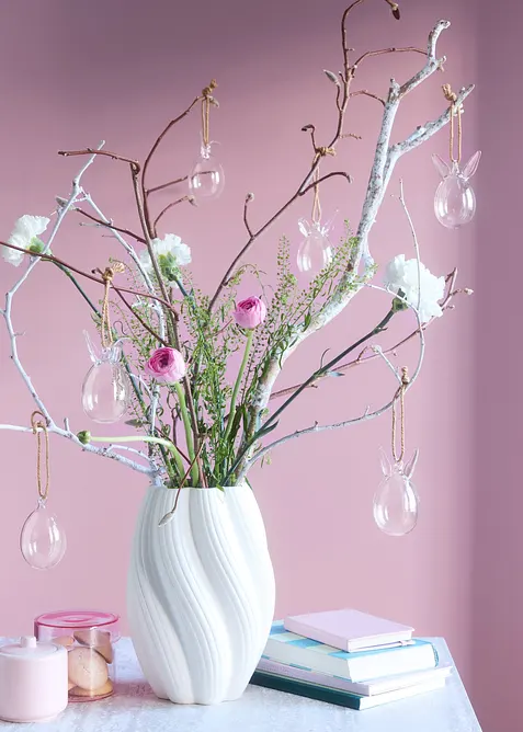 Lot de 6&nbsp;lapins &agrave; suspendre en verre, bonprix