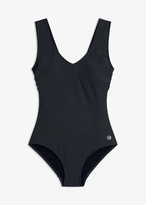 Maillot 1 pi&egrave;ce sculptant &agrave; col en V, maintien mod&eacute;r&eacute;, bonprix