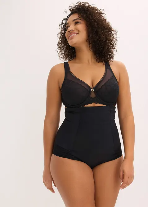 Slip sculptant avec dentelle c&oelig;urs, maintien fort, bonprix