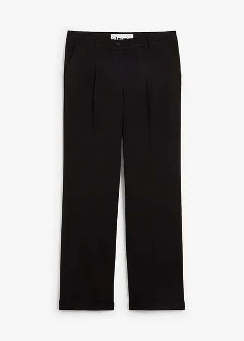 Pantalon large &agrave; pinces, bonprix