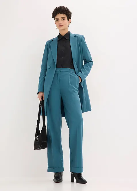 Pantalon large &agrave; pinces, bonprix