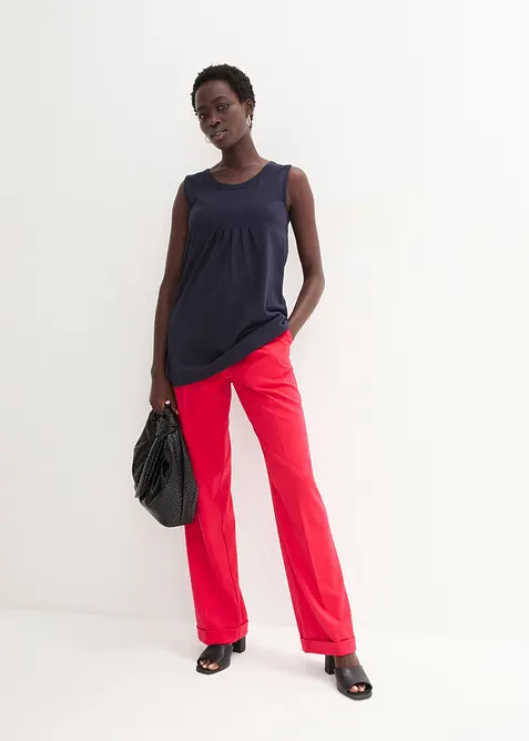 Pantalon large &agrave; pinces, bonprix