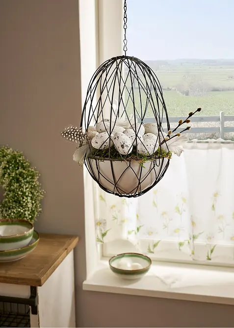 Corbeille d&rsquo;&oelig;ufs d&eacute;co &agrave; suspendre (ens. 27&nbsp;pces), bonprix