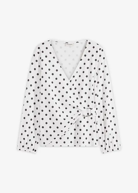 T-shirt manches longues en jersey textur&eacute;, bonprix