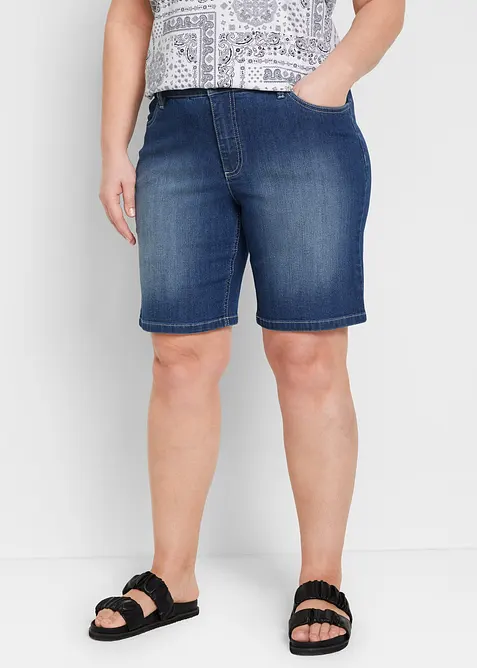 Bermuda en jean, taille mi-haute, bonprix