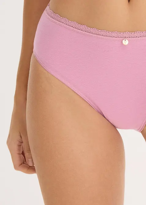 Lot de 4 maxi slips avec dentelle, bonprix