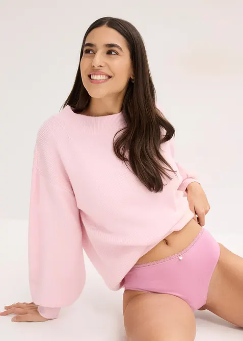 Lot de 4 maxi slips avec dentelle, bonprix