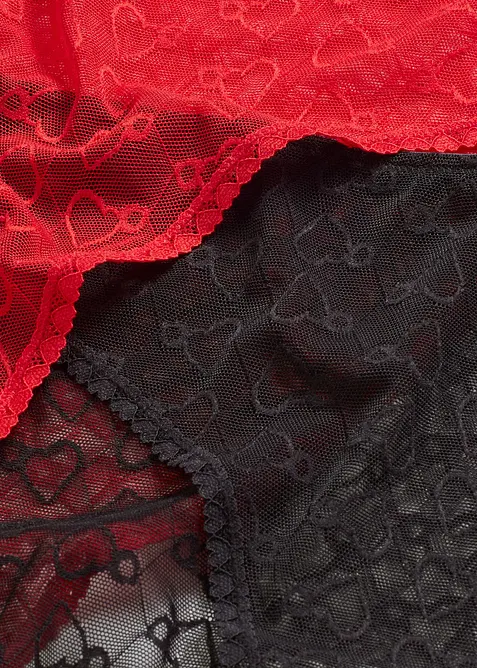 Lot de 4 maxi slips en dentelle, bonprix