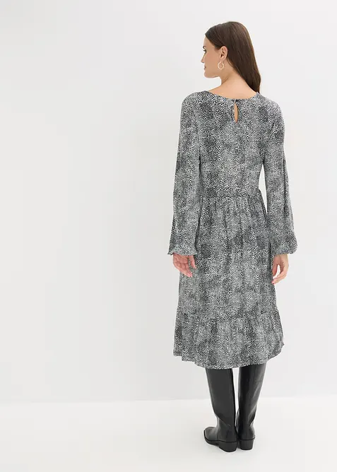 Robe midi en jersey viscose extensible, bonprix