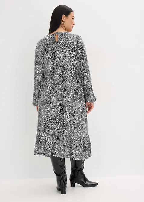 Robe midi en jersey viscose extensible, bonprix