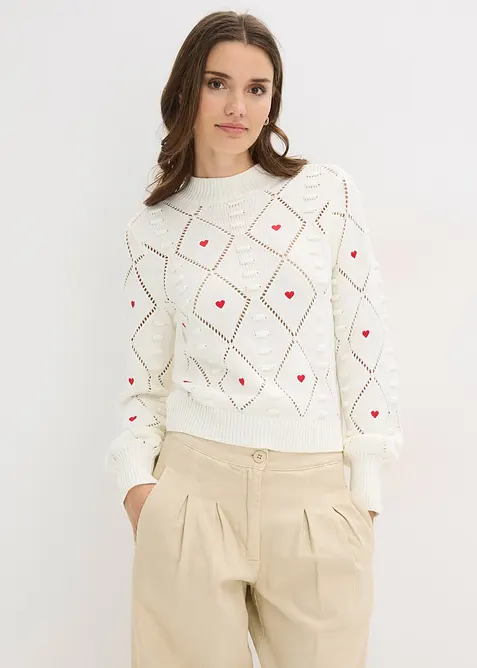 Pull ajour&eacute;, bonprix