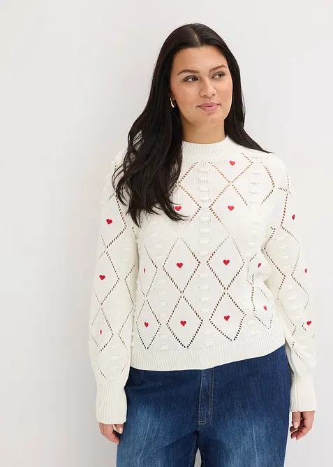 Pull ajour&eacute;, bonprix