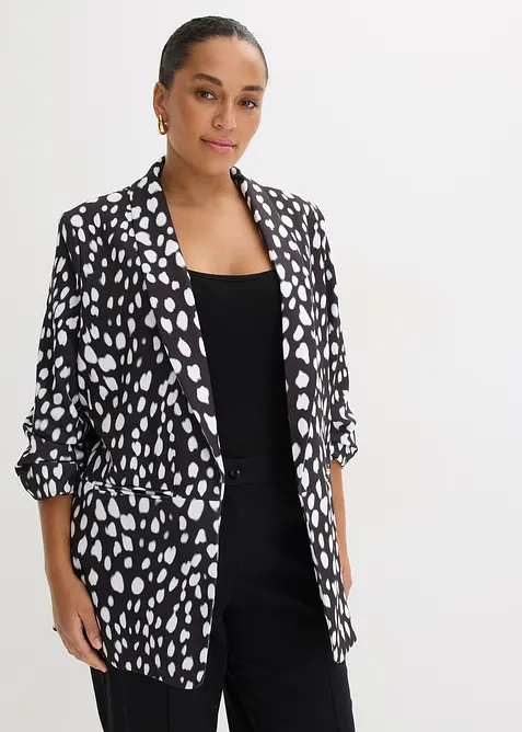 Blazer long imprim&eacute;, bonprix