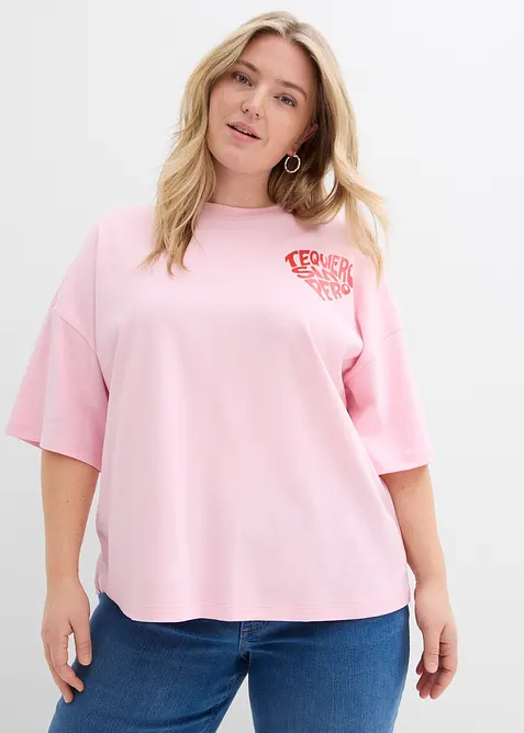 T-shirt boxy en coton &eacute;pais, bonprix