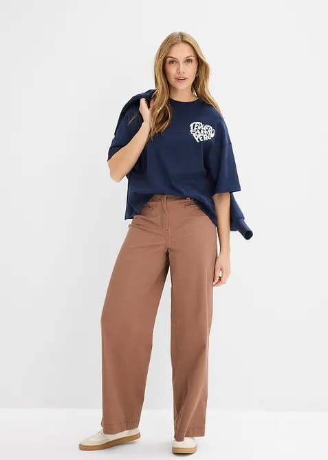 T-shirt boxy en coton &eacute;pais, bonprix