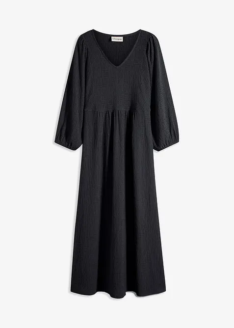 Robe midi en jersey textur&eacute;, bonprix