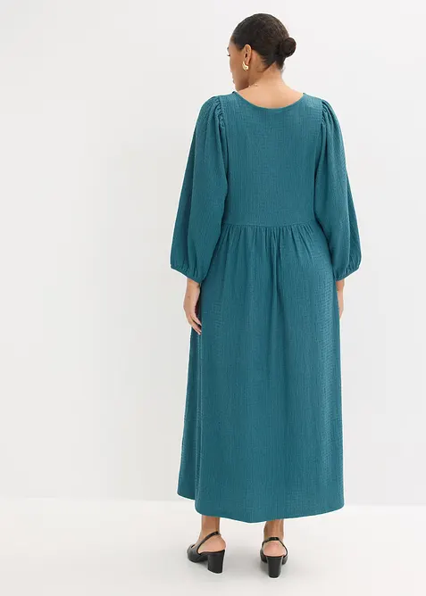Robe midi en jersey textur&eacute;, bonprix