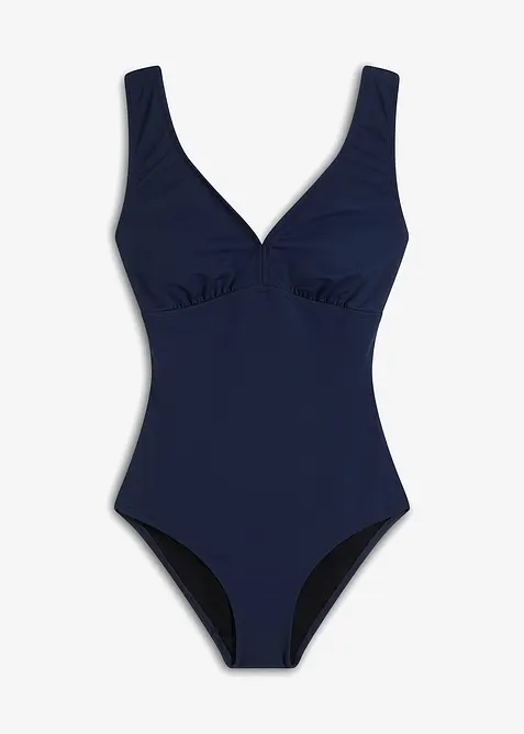 Maillot 1 pi&egrave;ce sculptant &agrave; col en V, maintien mod&eacute;r&eacute;, bonprix