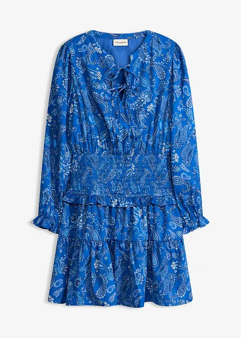 Robe courte en cr&ecirc;pe textur&eacute;, bonprix