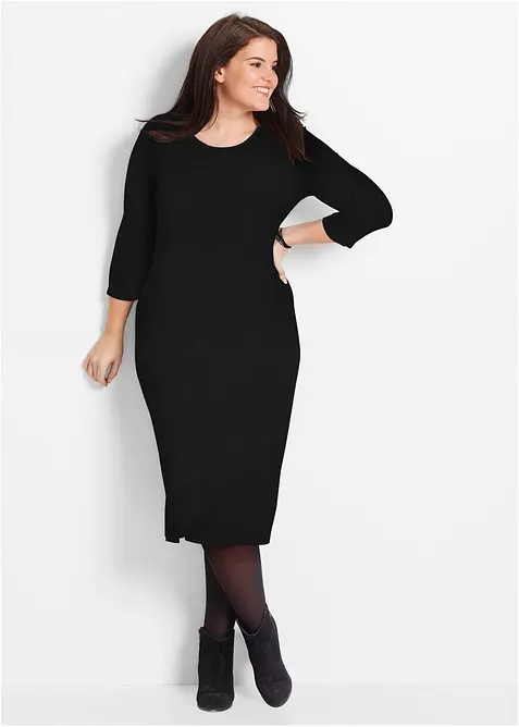 Robe en jersey &agrave; manches 3/4, bonprix