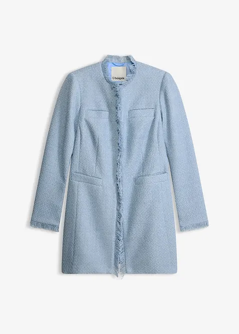 Blazer long en maille boucl&eacute;e, bonprix