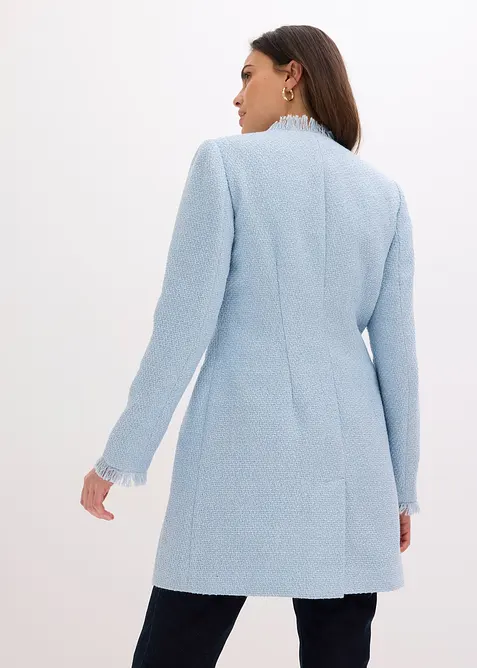 Blazer long en maille boucl&eacute;e, bonprix