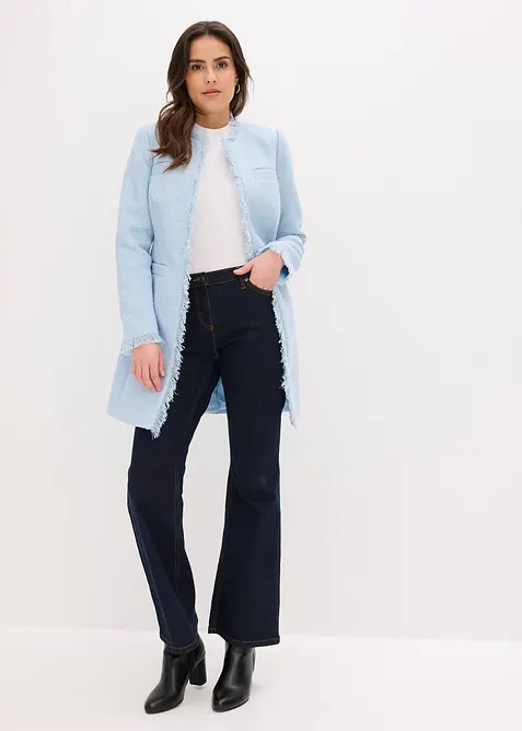 Blazer long en maille boucl&eacute;e, bonprix