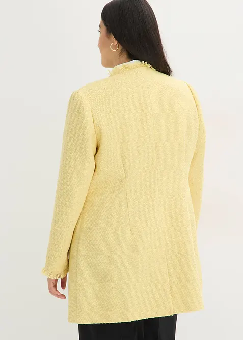 Blazer long en maille boucl&eacute;e, bonprix