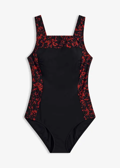 Maillot 1 pi&egrave;ce sculptant &agrave; encolure carr&eacute;e, maintien mod&eacute;r&eacute;, bonprix