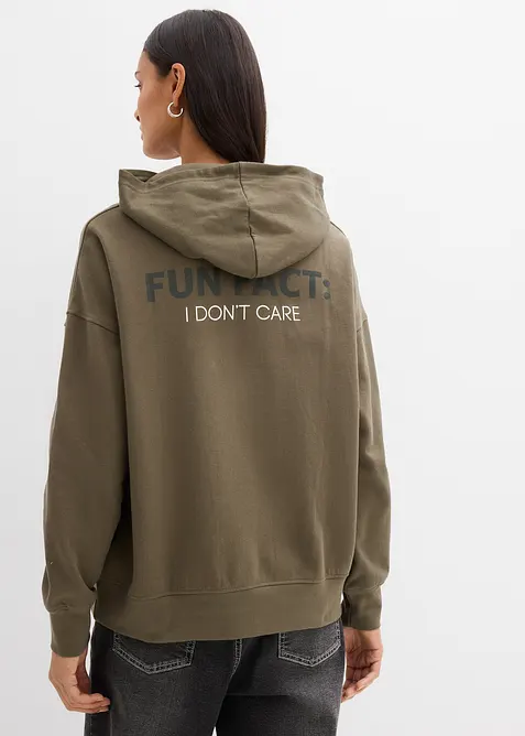 Sweat &agrave; capuche oversize 100% coton, bonprix