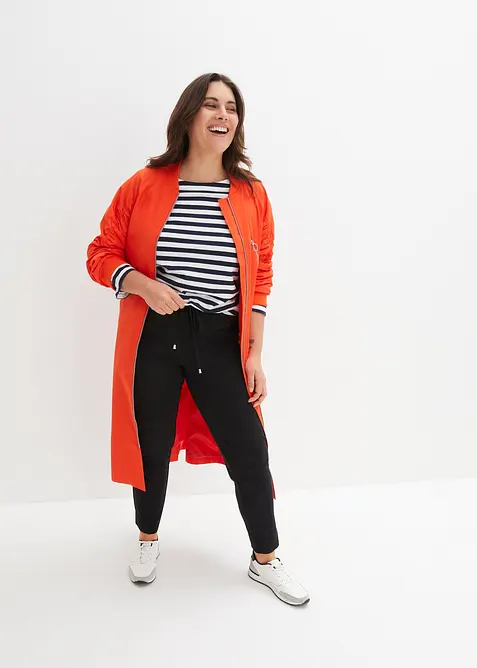 Pantalon &agrave; taille &eacute;lastiqu&eacute;e en Punto di Roma confortable, bonprix