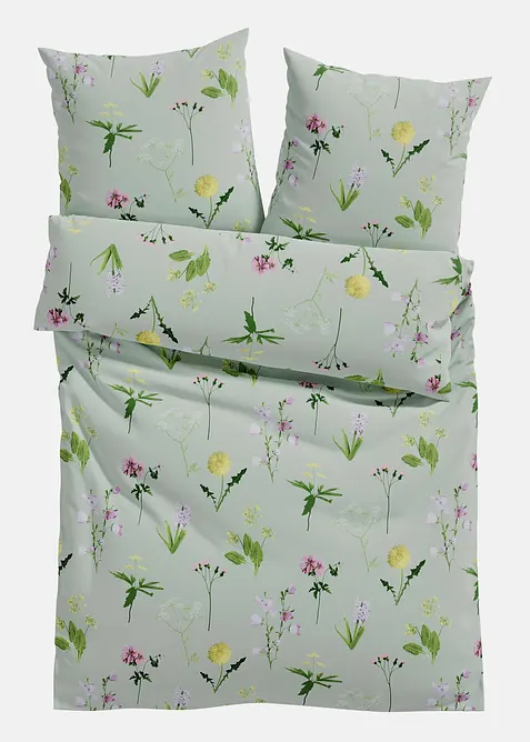 Parure de lit en coton m&eacute;lang&eacute;, bonprix