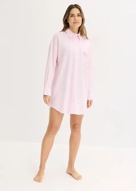 Chemise de nuit oversize tiss&eacute;e 100% coton, bonprix