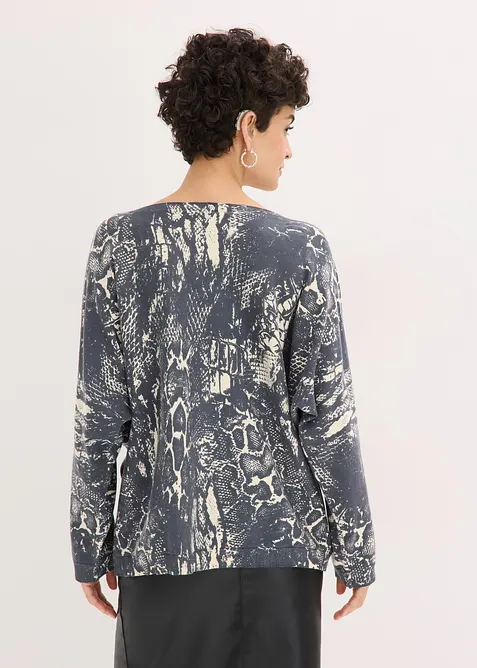 Pull manches chauve-souris &agrave; imprim&eacute; python, bonprix