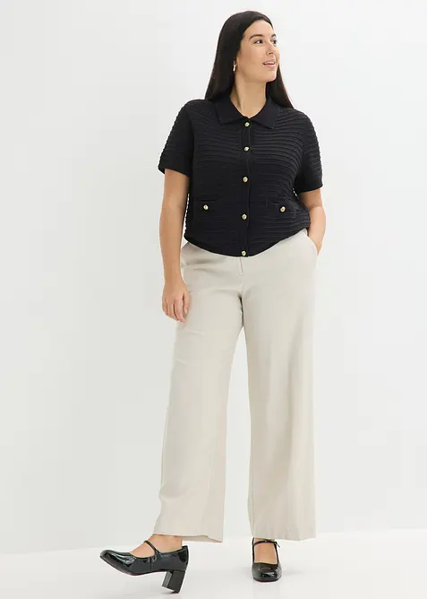 Gilet en maille &agrave; boutons d&eacute;coratifs, bonprix