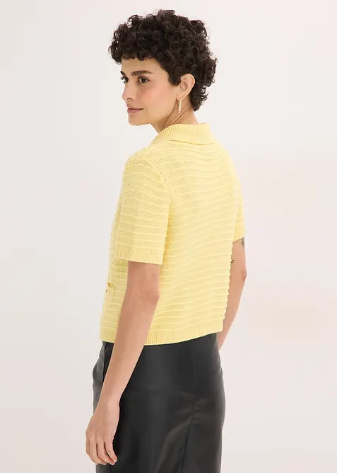 Gilet en maille &agrave; boutons d&eacute;coratifs, bonprix