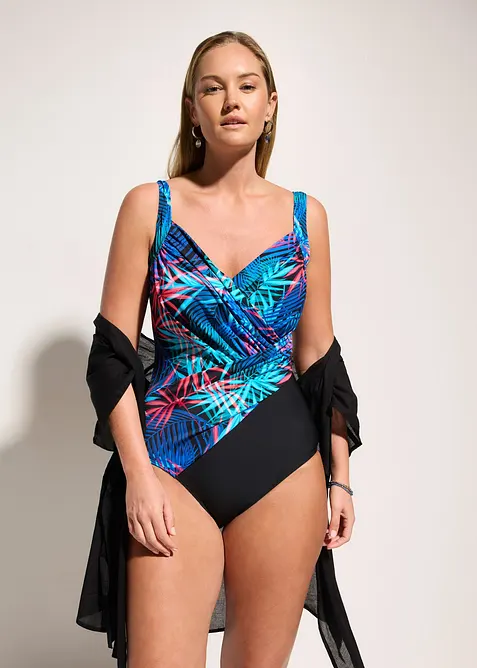 Maillot 1&nbsp;pi&egrave;ce sculptant crois&eacute;, maintien l&eacute;ger, bonprix