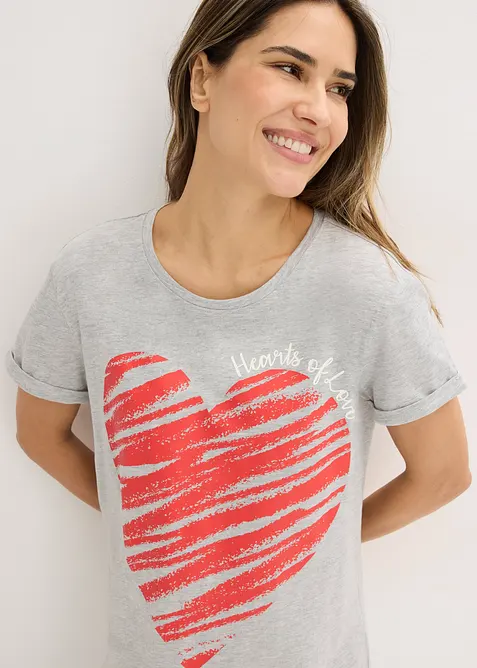 Lot de 2 chemises de nuit 100% coton, bonprix